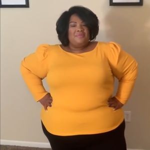 Ashley Stewart Gold Blouse